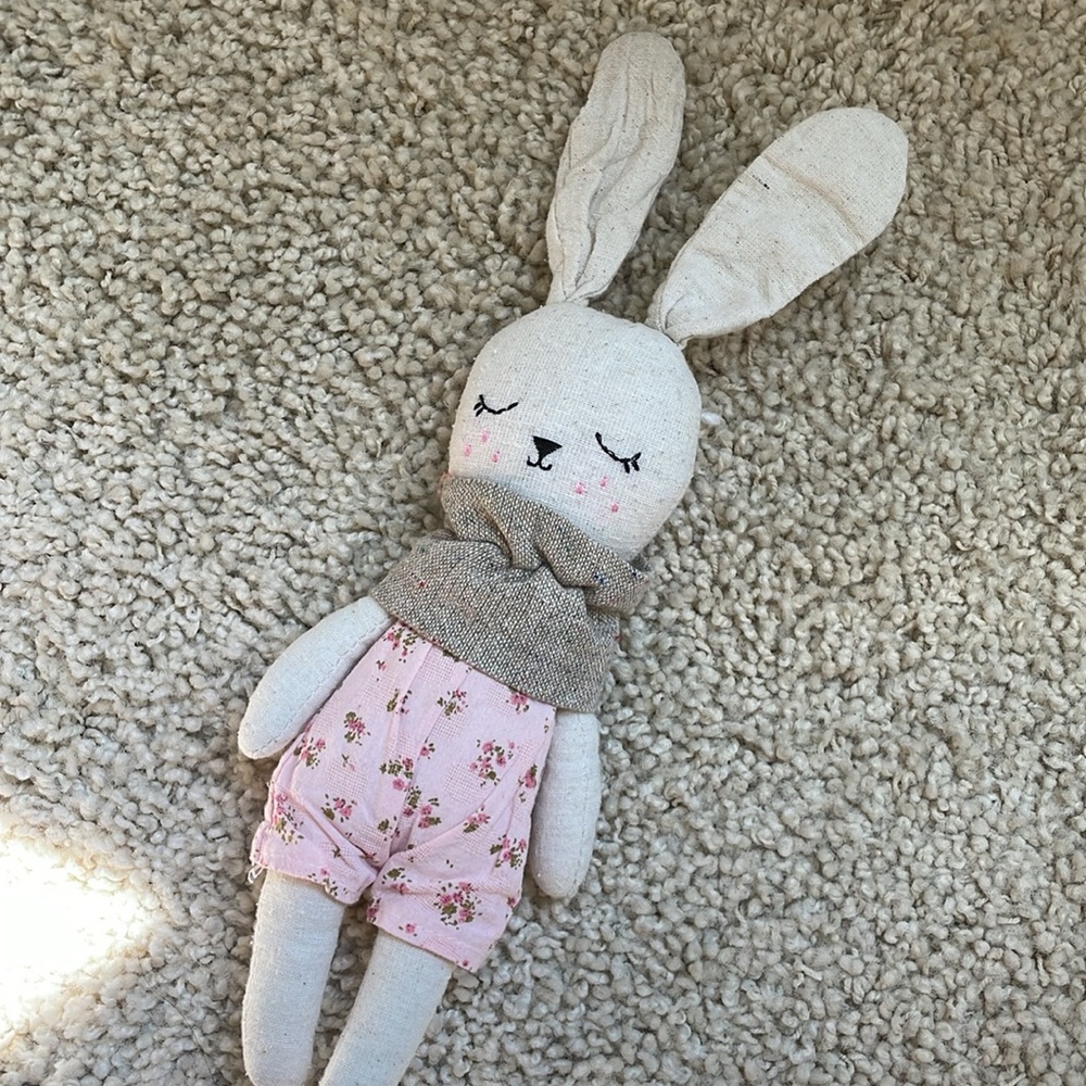 Adorable soft linen like bunny toy